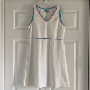 Lilly Pulitzer White Tennis/Golf V Neck Dress - Size Medium